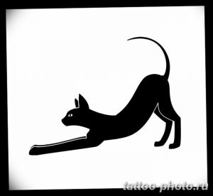 фото рисунка тату черная кошка 13.11.2018 №119 - black cat tattoo picture - tattoo-photo.ru
