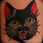 фото рисунка тату черная кошка 13.11.2018 №120 - black cat tattoo picture - tattoo-photo.ru