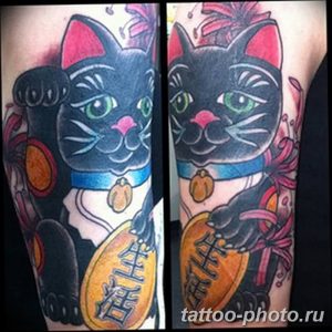фото рисунка тату черная кошка 13.11.2018 №128 - black cat tattoo picture - tattoo-photo.ru