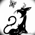 фото рисунка тату черная кошка 13.11.2018 №181 - black cat tattoo picture - tattoo-photo.ru