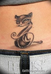 фото рисунка тату черная кошка 13.11.2018 №190 - black cat tattoo picture - tattoo-photo.ru
