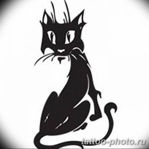 фото рисунка тату черная кошка 13.11.2018 №209 - black cat tattoo picture - tattoo-photo.ru