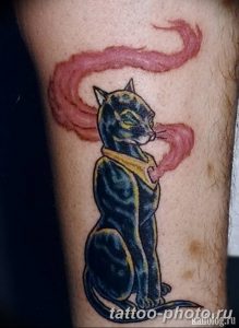 фото рисунка тату черная кошка 13.11.2018 №217 - black cat tattoo picture - tattoo-photo.ru