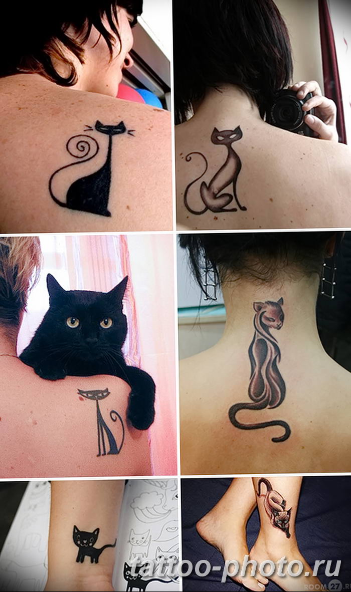 Татуировка в виде кошки