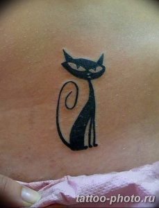 фото рисунка тату черная кошка 13.11.2018 №233 - black cat tattoo picture - tattoo-photo.ru