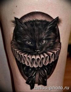 фото рисунка тату черная кошка 13.11.2018 №242 - black cat tattoo picture - tattoo-photo.ru