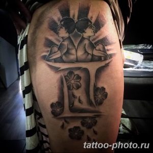 Фото рисунка Тату Близнецы 20.11.2018 №034 - photo tattoos gemini - tattoo-photo.ru