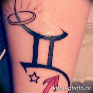 Фото рисунка Тату Близнецы 20.11.2018 №061 - photo tattoos gemini - tattoo-photo.ru