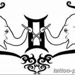 Фото рисунка Тату Близнецы 20.11.2018 №106 - photo tattoos gemini - tattoo-photo.ru