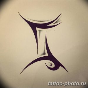 Фото рисунка Тату Близнецы 20.11.2018 №107 - photo tattoos gemini - tattoo-photo.ru
