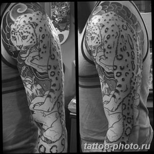 Фото рисунка Тату снежный барс 20.11.2018 №003 - Tattoo snow leopard - tattoo-photo.ru