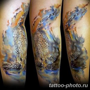 Фото рисунка Тату снежный барс 20.11.2018 №016 - Tattoo snow leopard - tattoo-photo.ru