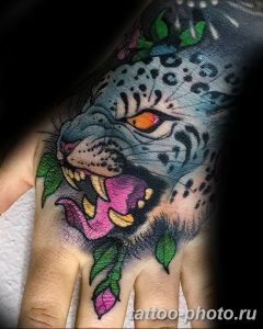 Фото рисунка Тату снежный барс 20.11.2018 №017 - Tattoo snow leopard - tattoo-photo.ru