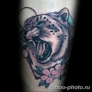 Фото рисунка Тату снежный барс 20.11.2018 №044 - Tattoo snow leopard - tattoo-photo.ru