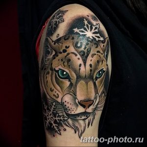 Фото рисунка Тату снежный барс 20.11.2018 №058 - Tattoo snow leopard - tattoo-photo.ru