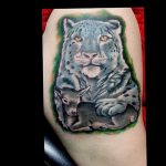 Фото рисунка Тату снежный барс 20.11.2018 №061 - Tattoo snow leopard - tattoo-photo.ru