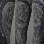 Фото рисунка Тату снежный барс 20.11.2018 №091 - Tattoo snow leopard - tattoo-photo.ru