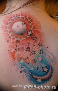 Фото рисунка тату Луна и Солнце 05.11.2018 №008 - tattoo Moon and Sun - tattoo-photo.ru