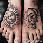 Фото рисунка тату Луна и Солнце 05.11.2018 №019 - tattoo Moon and Sun - tattoo-photo.ru