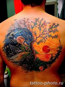 Фото рисунка тату Луна и Солнце 05.11.2018 №022 - tattoo Moon and Sun - tattoo-photo.ru