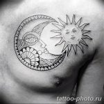 Фото рисунка тату Луна и Солнце 05.11.2018 №031 - tattoo Moon and Sun - tattoo-photo.ru