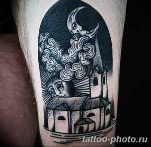 Фото рисунка тату Луна и Солнце 05.11.2018 №043 - tattoo Moon and Sun - tattoo-photo.ru