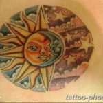 Фото рисунка тату Луна и Солнце 05.11.2018 №059 - tattoo Moon and Sun - tattoo-photo.ru