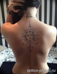 Фото рисунка тату Луна и Солнце 05.11.2018 №075 - tattoo Moon and Sun - tattoo-photo.ru