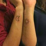 Фото рисунка тату Луна и Солнце 05.11.2018 №078 - tattoo Moon and Sun - tattoo-photo.ru