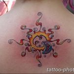 Фото рисунка тату Луна и Солнце 05.11.2018 №081 - tattoo Moon and Sun - tattoo-photo.ru