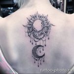 Фото рисунка тату Луна и Солнце 05.11.2018 №102 - tattoo Moon and Sun - tattoo-photo.ru