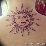 Фото рисунка тату Луна и Солнце 05.11.2018 №113 - tattoo Moon and Sun - tattoo-photo.ru