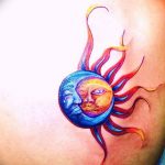 Фото рисунка тату Луна и Солнце 05.11.2018 №116 - tattoo Moon and Sun - tattoo-photo.ru