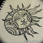 Фото рисунка тату Луна и Солнце 05.11.2018 №122 - tattoo Moon and Sun - tattoo-photo.ru