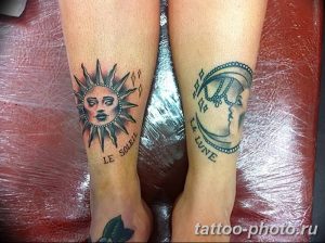 Фото рисунка тату Луна и Солнце 05.11.2018 №128 - tattoo Moon and Sun - tattoo-photo.ru