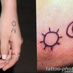 Фото рисунка тату Луна и Солнце 05.11.2018 №130 - tattoo Moon and Sun - tattoo-photo.ru