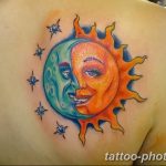 Фото рисунка тату Луна и Солнце 05.11.2018 №133 - tattoo Moon and Sun - tattoo-photo.ru