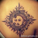 Фото рисунка тату Луна и Солнце 05.11.2018 №134 - tattoo Moon and Sun - tattoo-photo.ru