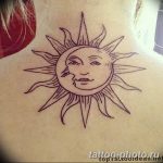 Фото рисунка тату Луна и Солнце 05.11.2018 №140 - tattoo Moon and Sun - tattoo-photo.ru
