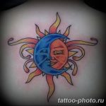 Фото рисунка тату Луна и Солнце 05.11.2018 №155 - tattoo Moon and Sun - tattoo-photo.ru