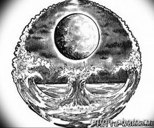 Фото рисунка тату Луна и Солнце 05.11.2018 №159 - tattoo Moon and Sun - tattoo-photo.ru