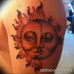 Фото рисунка тату Луна и Солнце 05.11.2018 №174 - tattoo Moon and Sun - tattoo-photo.ru