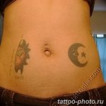 Фото рисунка тату Луна и Солнце 05.11.2018 №179 - tattoo Moon and Sun - tattoo-photo.ru
