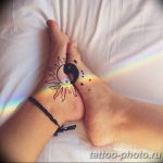 Фото рисунка тату Луна и Солнце 05.11.2018 №181 - tattoo Moon and Sun - tattoo-photo.ru