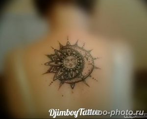 Фото рисунка тату Луна и Солнце 05.11.2018 №188 - tattoo Moon and Sun - tattoo-photo.ru