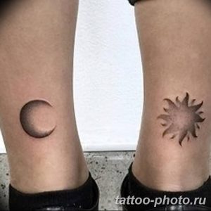 Фото рисунка тату Луна и Солнце 05.11.2018 №194 - tattoo Moon and Sun - tattoo-photo.ru
