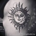 Фото рисунка тату Луна и Солнце 05.11.2018 №204 - tattoo Moon and Sun - tattoo-photo.ru