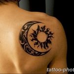 Фото рисунка тату Луна и Солнце 05.11.2018 №216 - tattoo Moon and Sun - tattoo-photo.ru