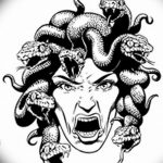 Фото рисунка тату Медуза Горгона 23.11.2018 №025 - tattoo Medusa Gorgo - tattoo-photo.ru