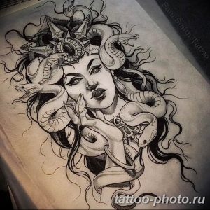 Фото рисунка тату Медуза Горгона 23.11.2018 №044 - tattoo Medusa Gorgo - tattoo-photo.ru
